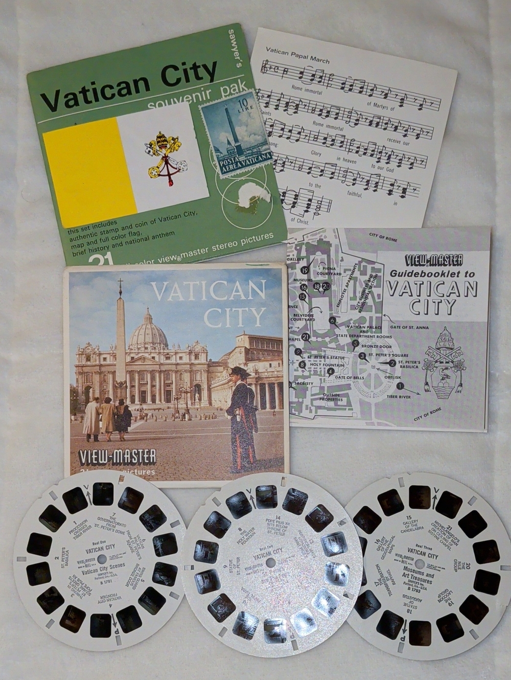 1969's Vintage View-Master Vatican City Souvenir Pack – 21 Pictures